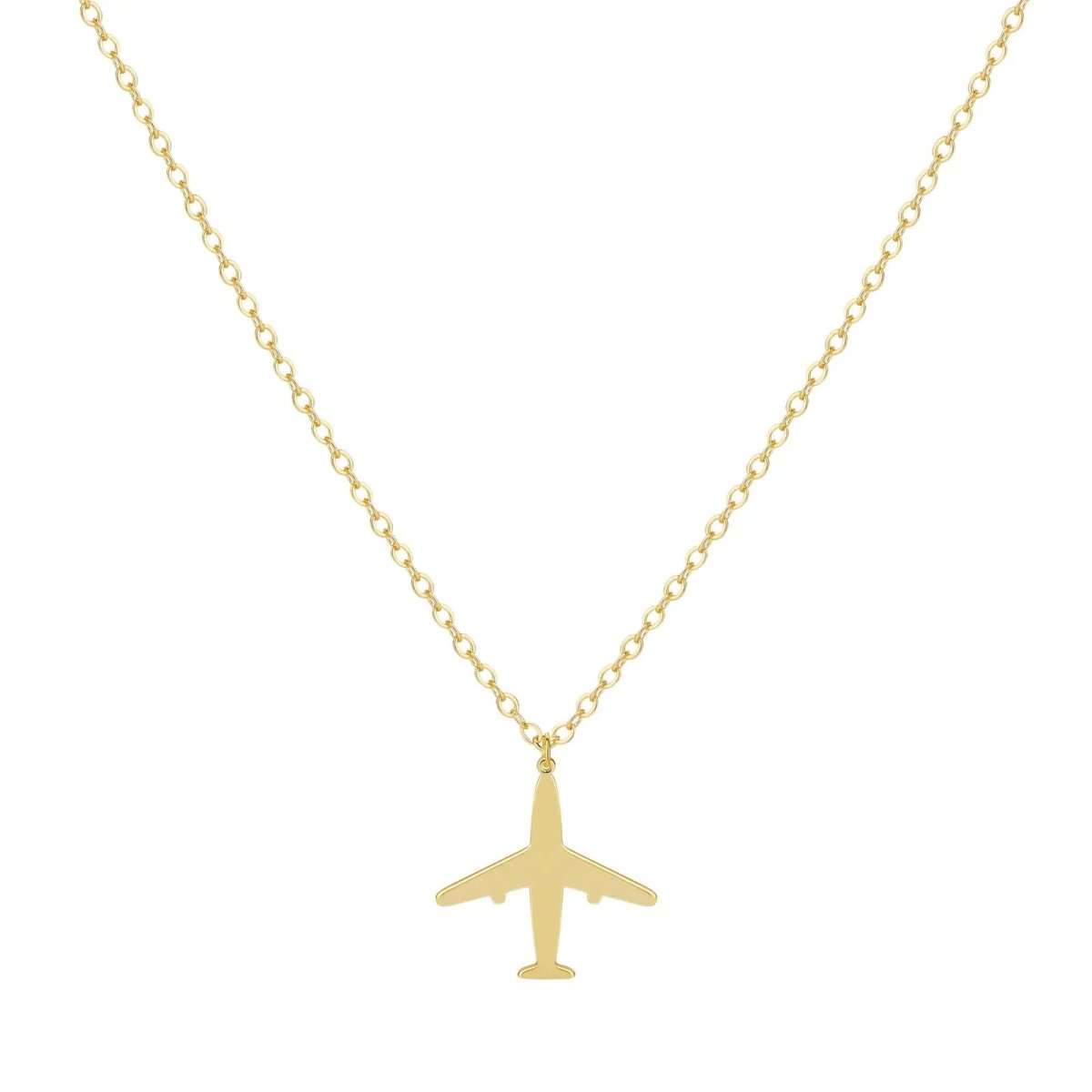 Gosfry Gold Airplane Necklaces - GOSFRY