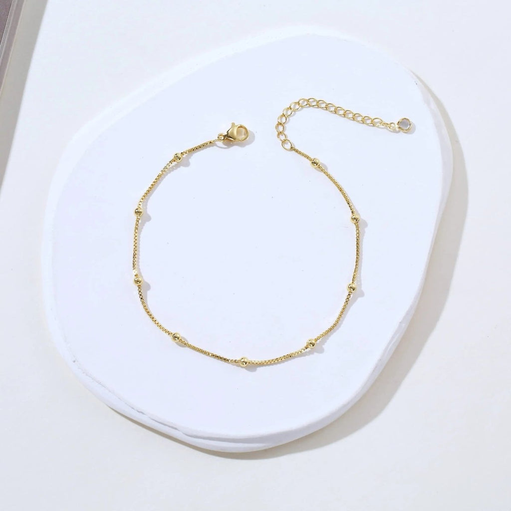 Gosfry Gold Bead Anklets - GOSFRY