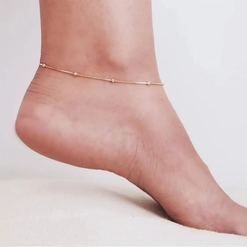 Gosfry Gold Bead Anklets - GOSFRY