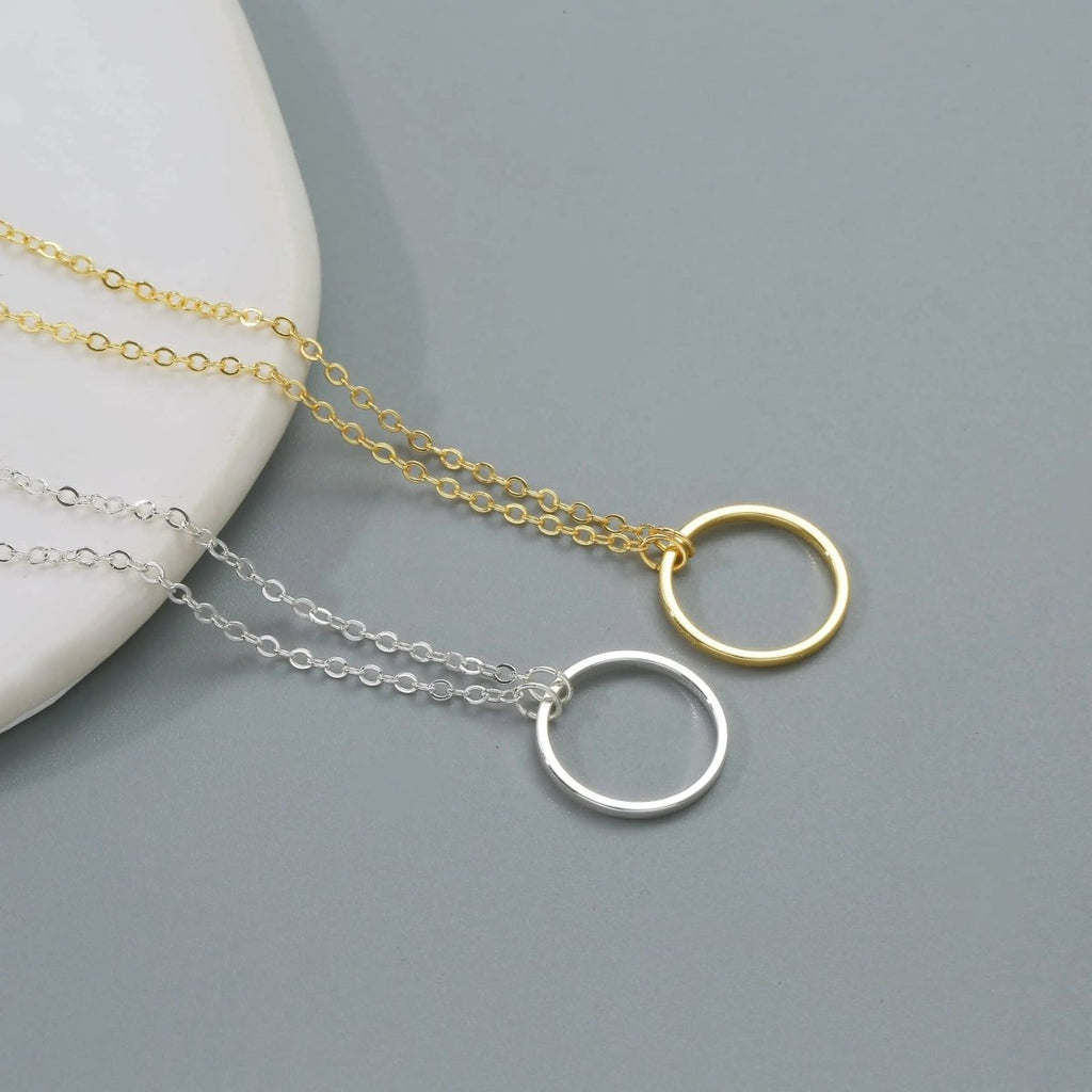 Gosfry Gold Circle Necklaces - GOSFRY