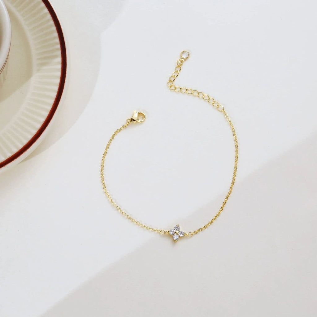 Gosfry Gold CZ Flower Bracelets - GOSFRY