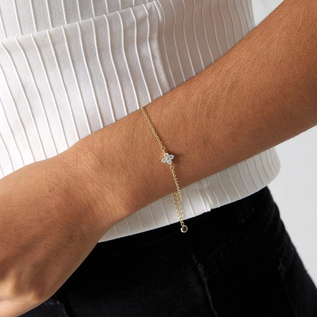 Gosfry Gold CZ Flower Bracelets - GOSFRY