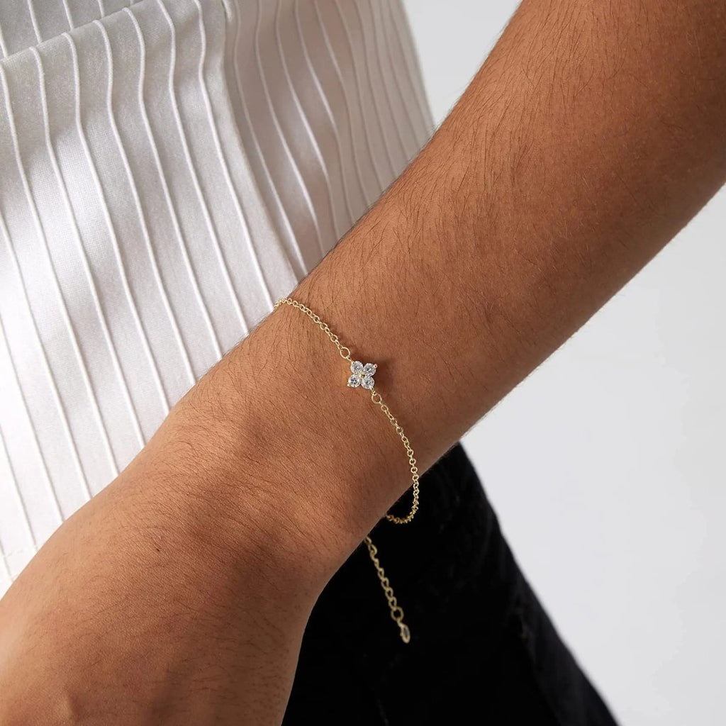 Gosfry Gold CZ Flower Bracelets - GOSFRY