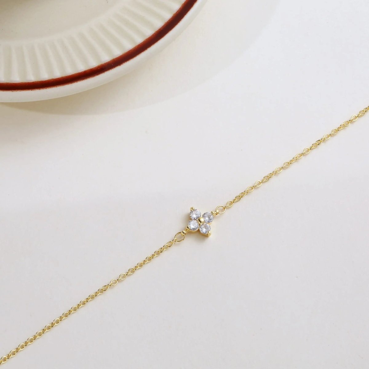 Gosfry Gold CZ Flower Bracelets - GOSFRY