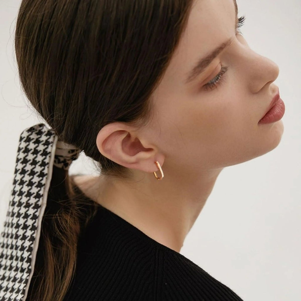 Gosfry Gold CZ Huggie Hoop Earrings - GOSFRY