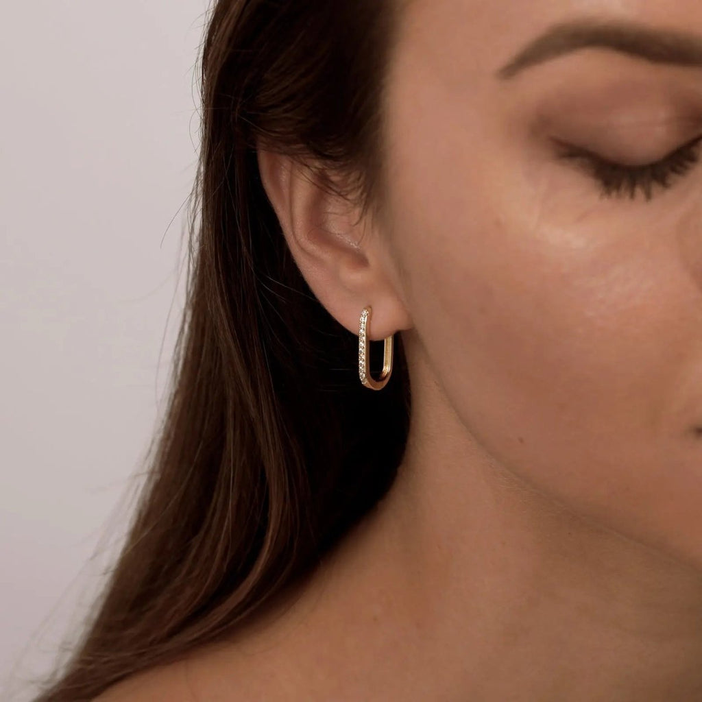 Gosfry Gold CZ Huggie Hoop Earrings - GOSFRY