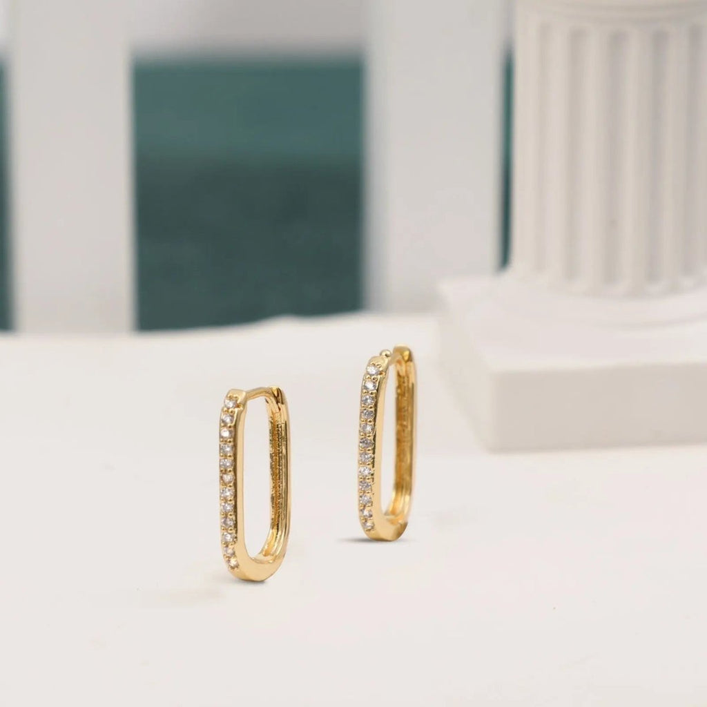Gosfry Gold CZ Huggie Hoop Earrings - GOSFRY
