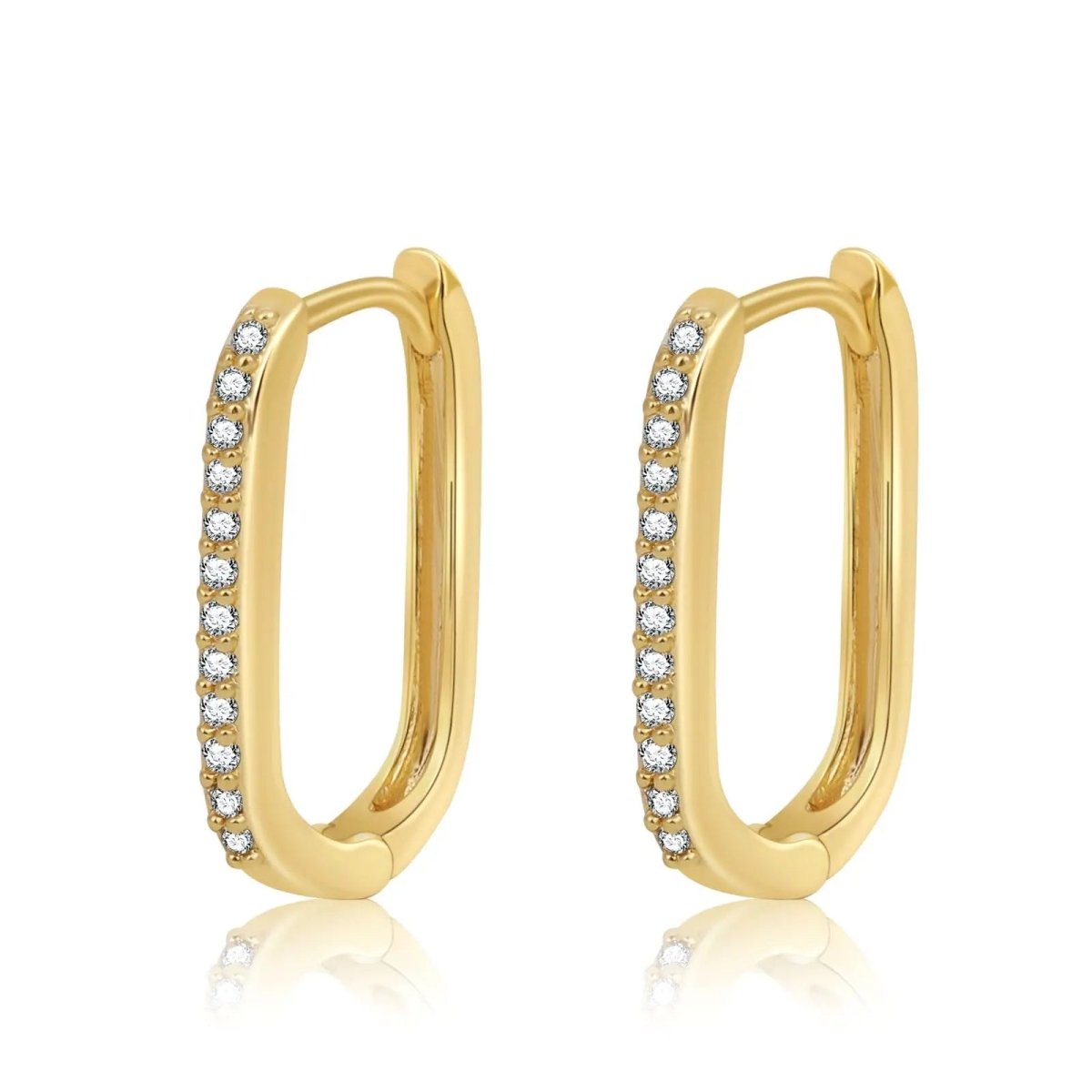 Gosfry Gold CZ Huggie Hoop Earrings - GOSFRY