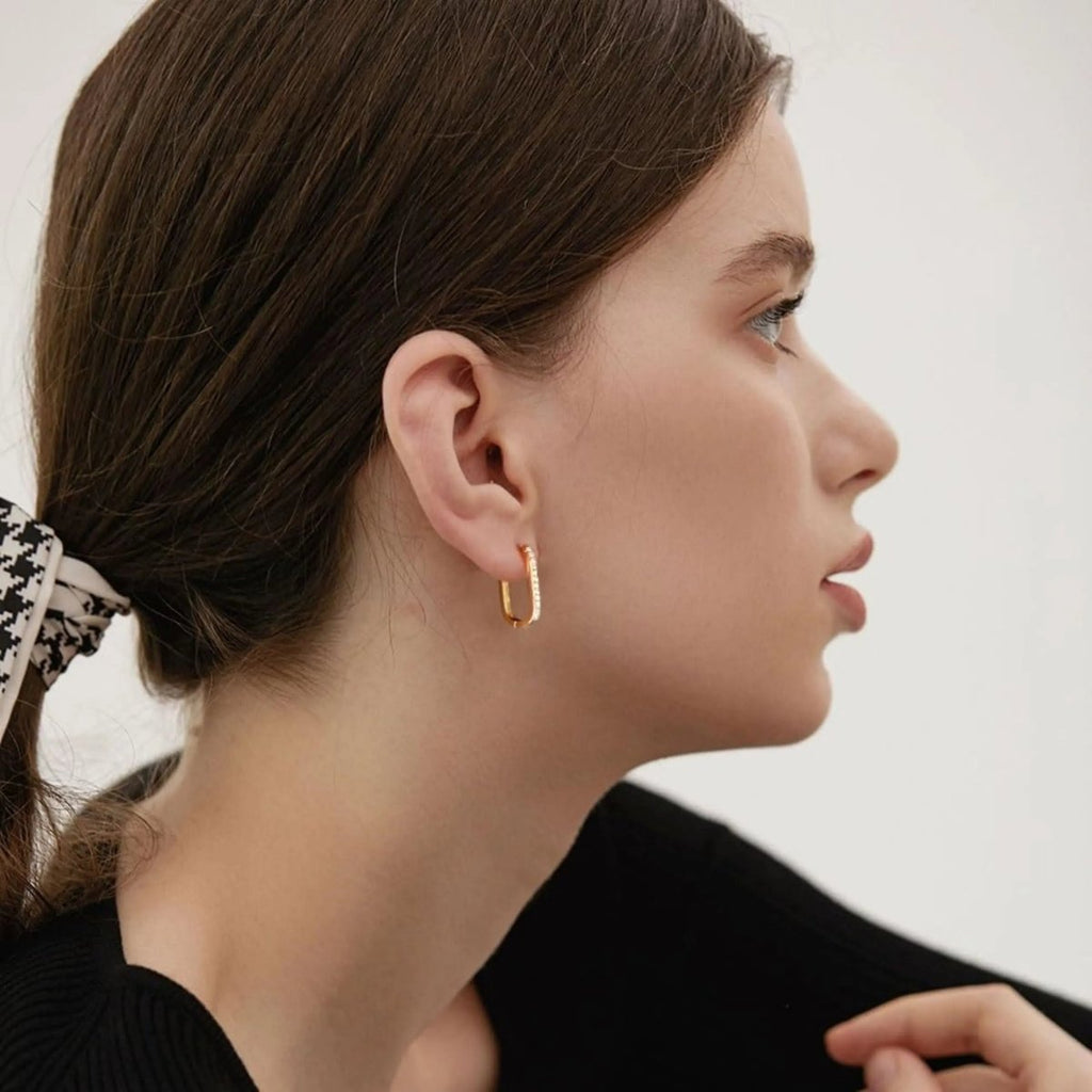 Gosfry Gold CZ Huggie Hoop Earrings - GOSFRY