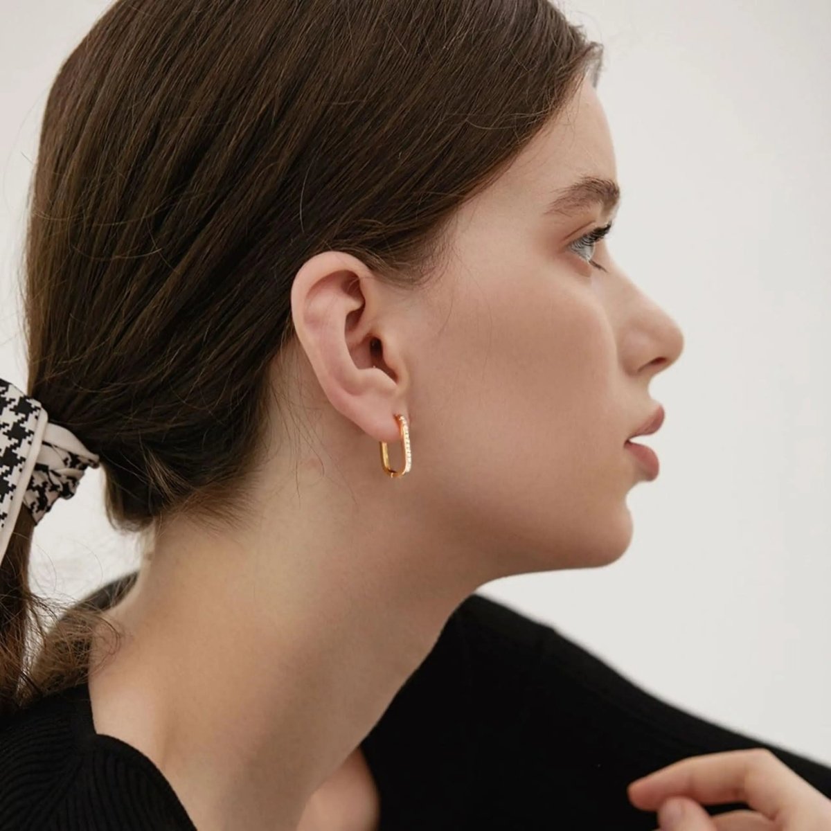 Gosfry Gold CZ Huggie Hoop Earrings - GOSFRY