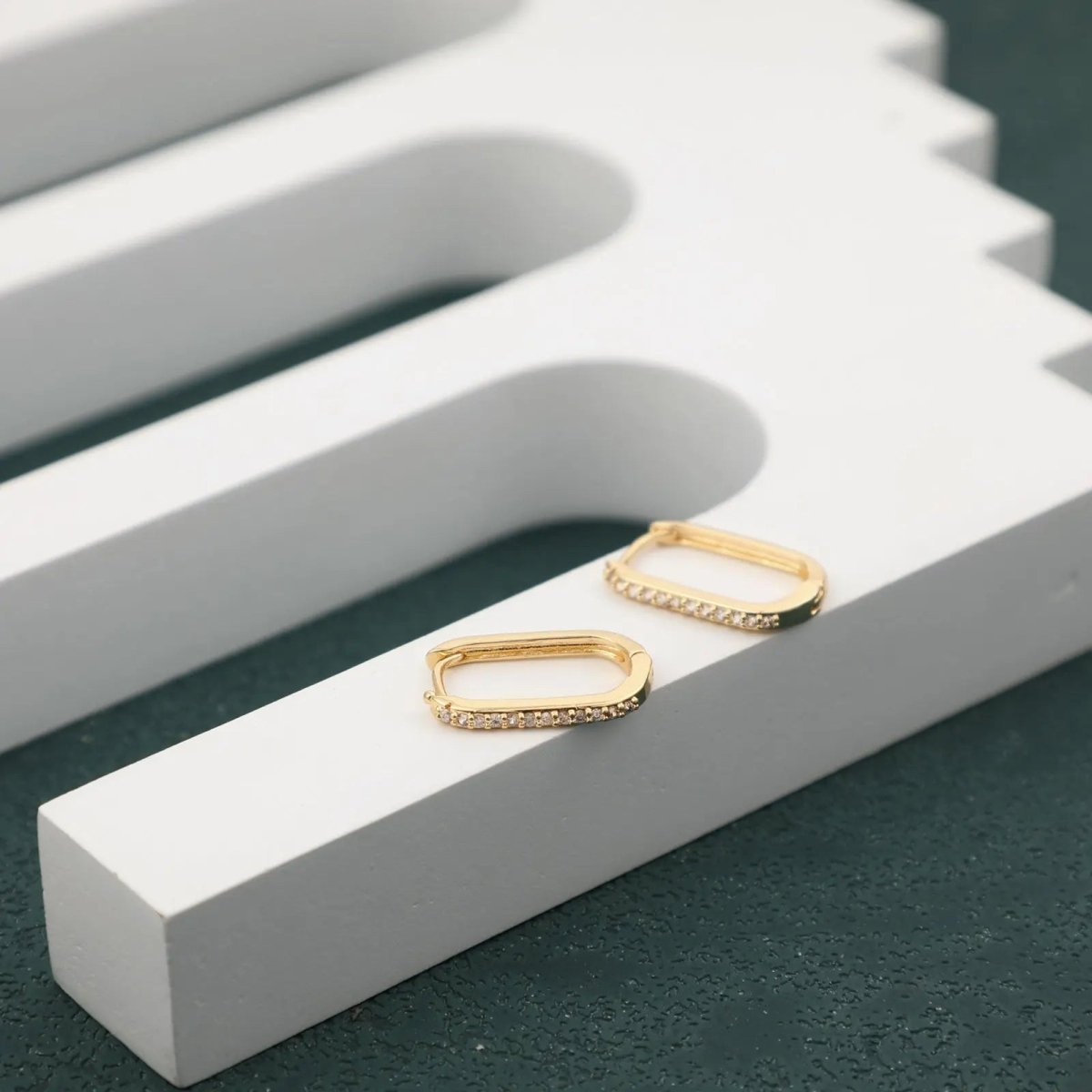 Gosfry Gold CZ Huggie Hoop Earrings - GOSFRY