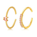 Gosfry Gold CZ Stacking Rings - GOSFRY