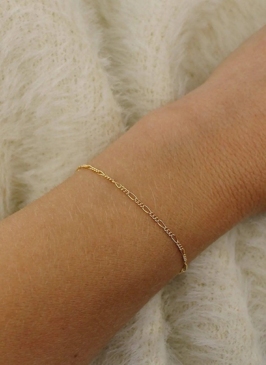 Gosfry Gold Figaro Bracelets - GOSFRY