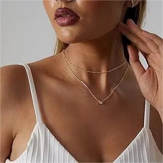 Gosfry Gold Filled Cubic Zirconia Necklaces - GOSFRY