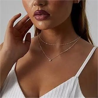 Gosfry Gold Filled Cubic Zirconia Necklaces - GOSFRY