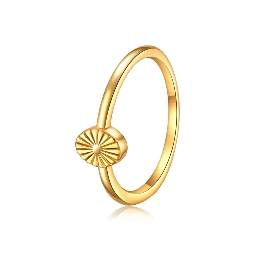 Gosfry Gold Flower Signet Rings Sizes 6 - 9 - GOSFRY