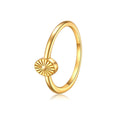 Gosfry Gold Flower Signet Rings Sizes 6 - 9 - GOSFRY