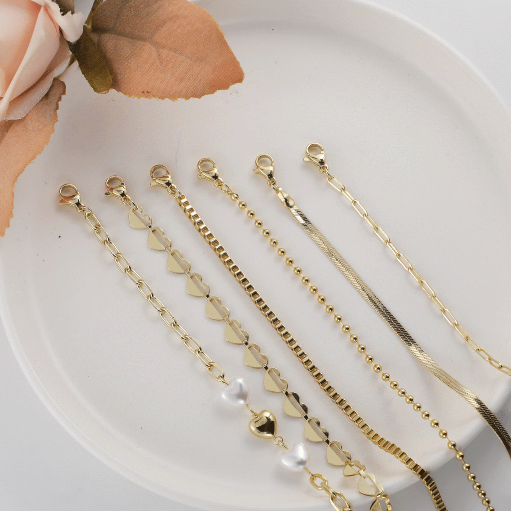 Gosfry Gold Layered Bracelets Stack - GOSFRY