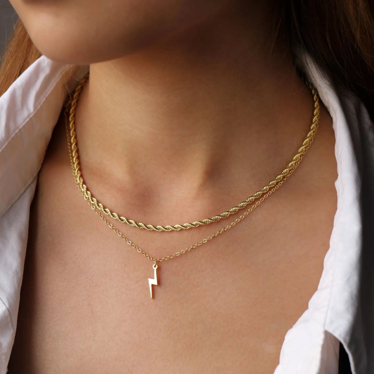 Gosfry Gold Lightning Necklaces - GOSFRY