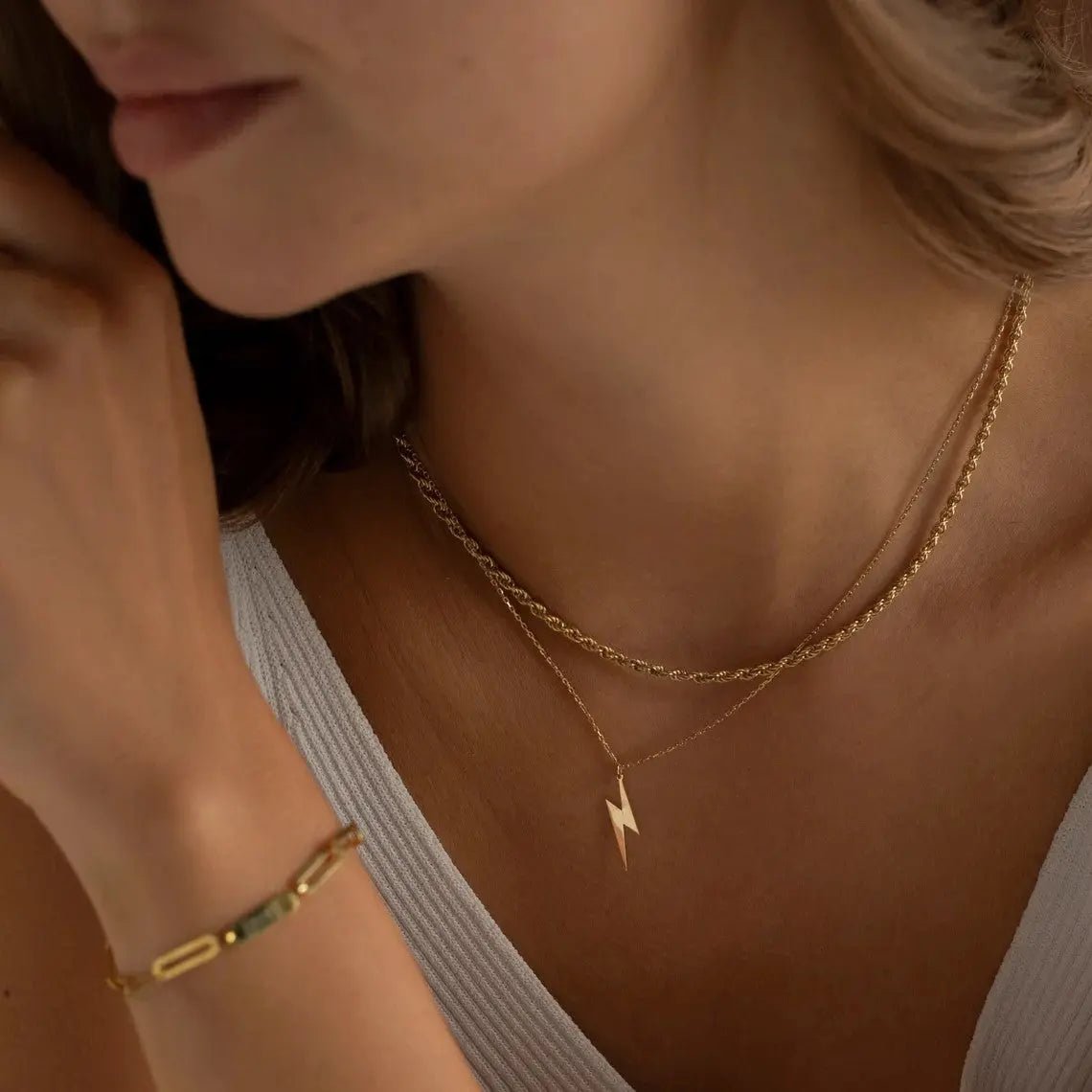 Gosfry Gold Lightning Necklaces - GOSFRY