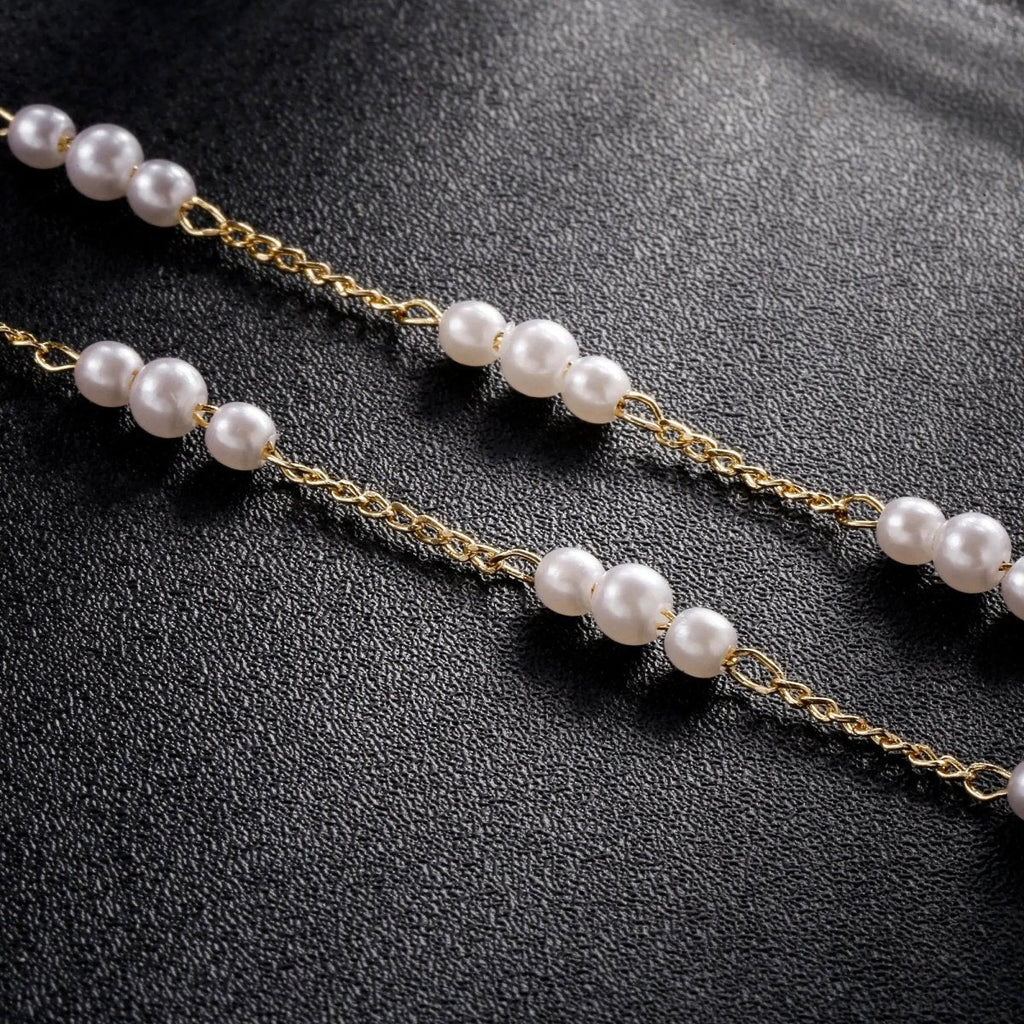 Gosfry Gold Pearl Anklet Bracelets Beach - GOSFRY