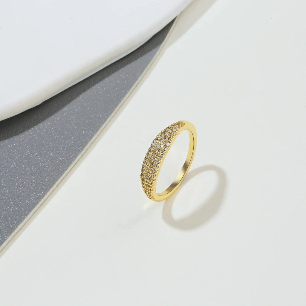 Gosfry Gold Sparkling CZ Rings Size 6 to 9 - GOSFRY