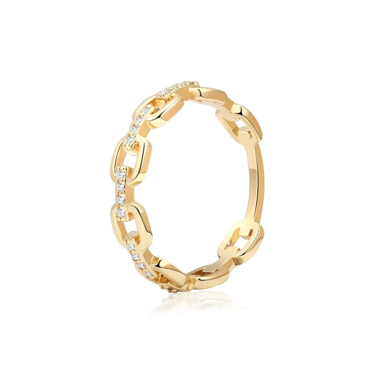 Gosfry Gold Sparkling Square CZ Rings - GOSFRY