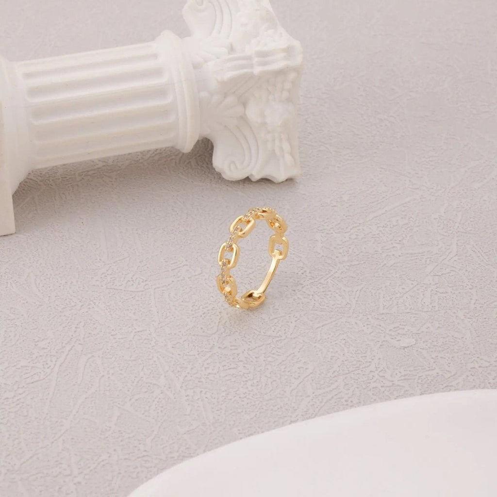 Gosfry Gold Sparkling Square CZ Rings - GOSFRY