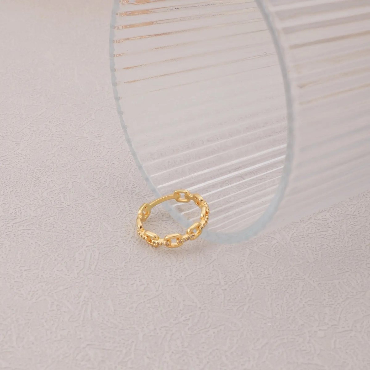 Gosfry Gold Sparkling Square CZ Rings - GOSFRY