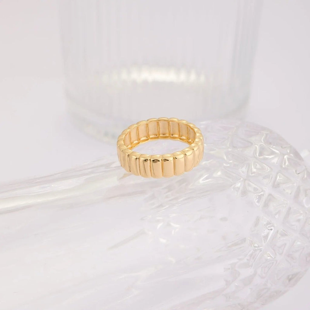 Gosfry Gold Stripe Rings Size 6 - 9 - GOSFRY