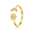 Gosfry Gold Sun Moon Rings - GOSFRY
