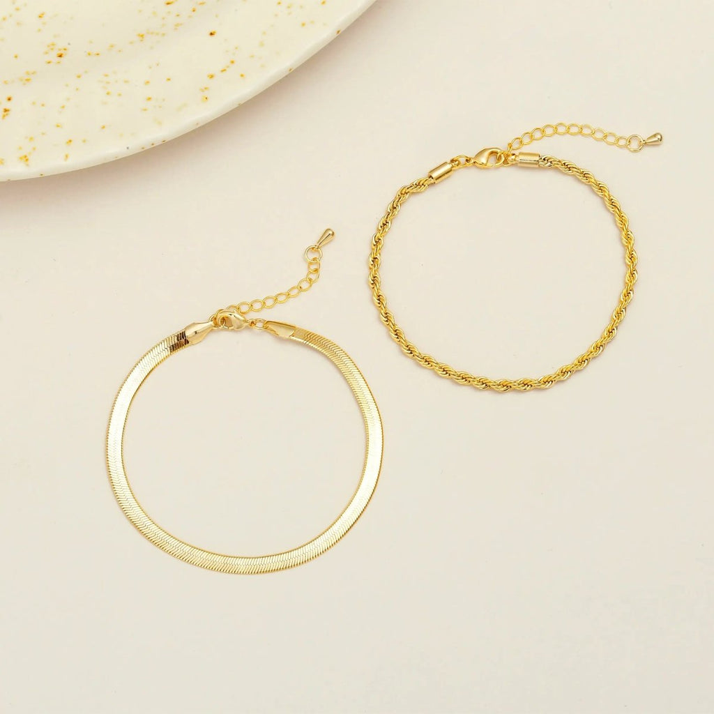 Gosfry Gold Twisted Bracelets - GOSFRY