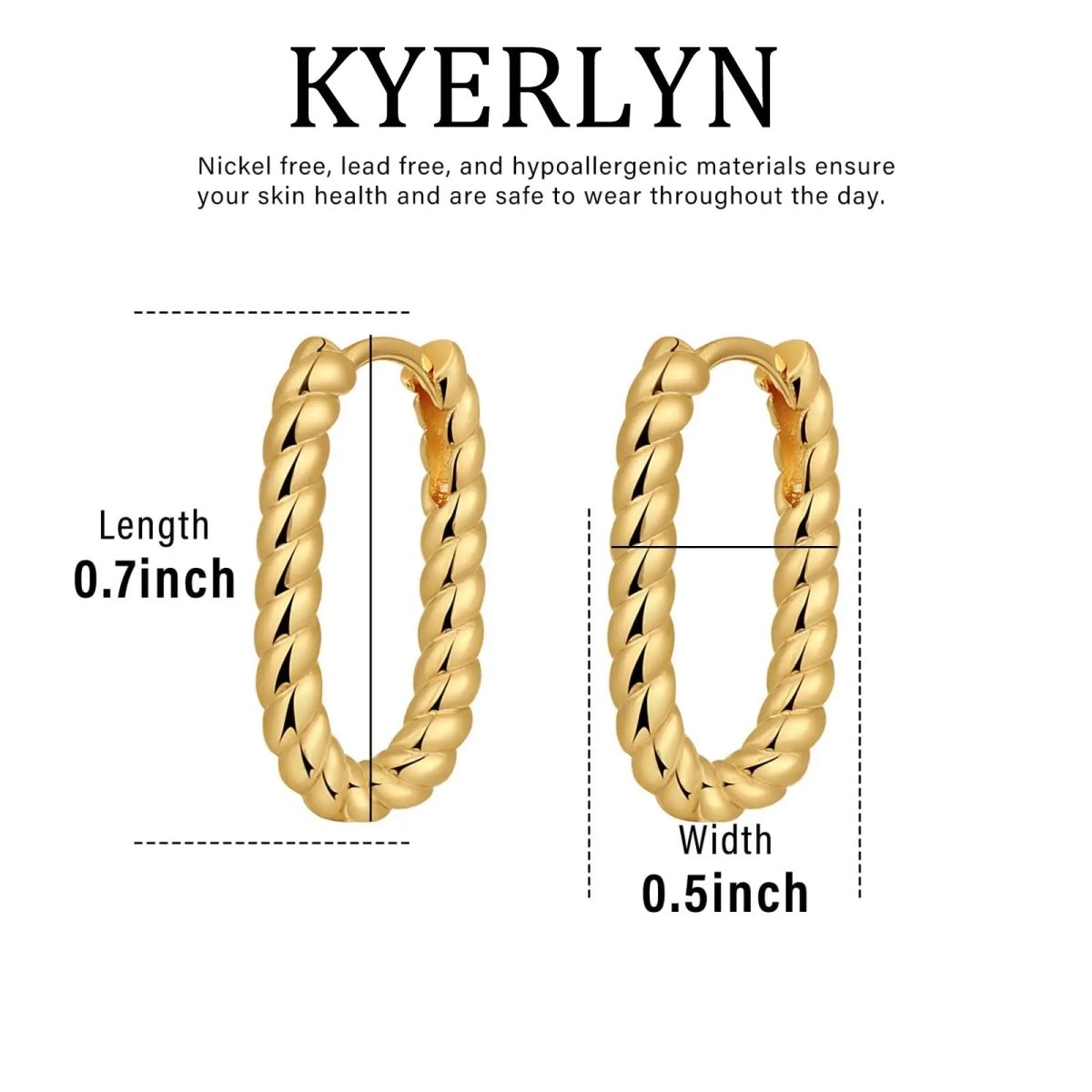 Gosfry Gold Twisted Rope Earrings - GOSFRY