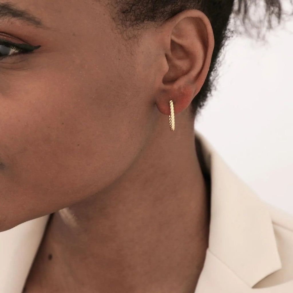 Gosfry Gold Twisted Rope Earrings - GOSFRY