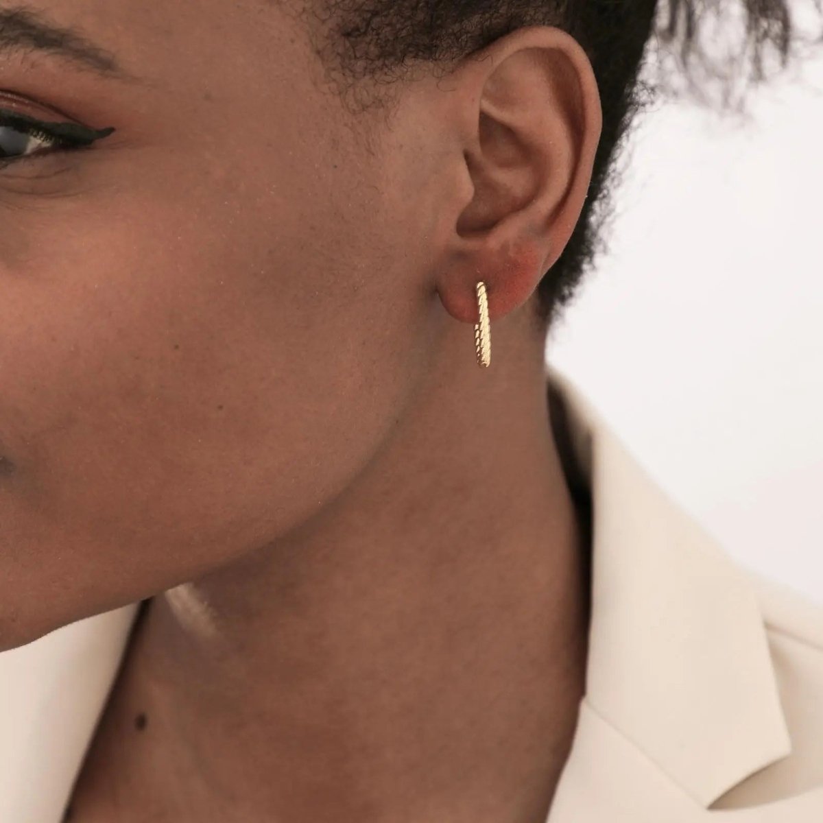 Gosfry Gold Twisted Rope Earrings - GOSFRY