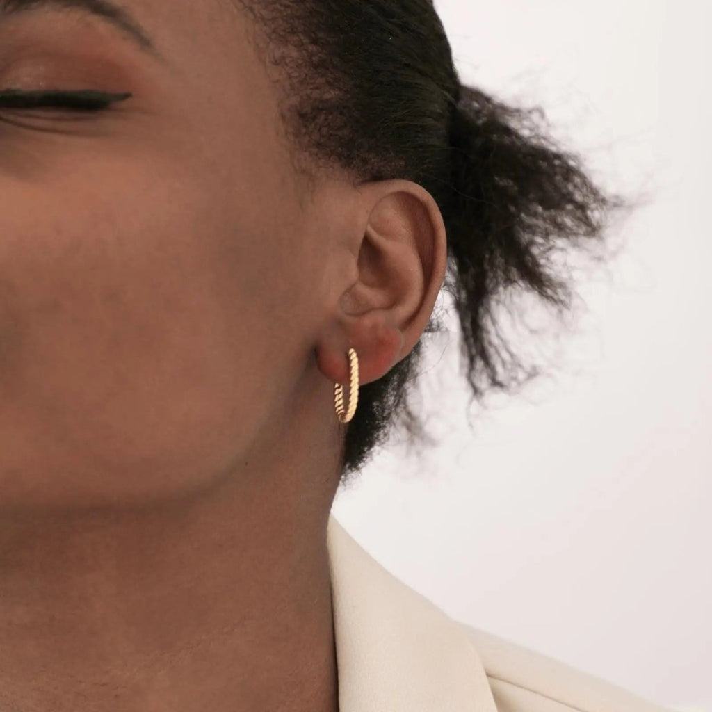 Gosfry Gold Twisted Rope Earrings - GOSFRY