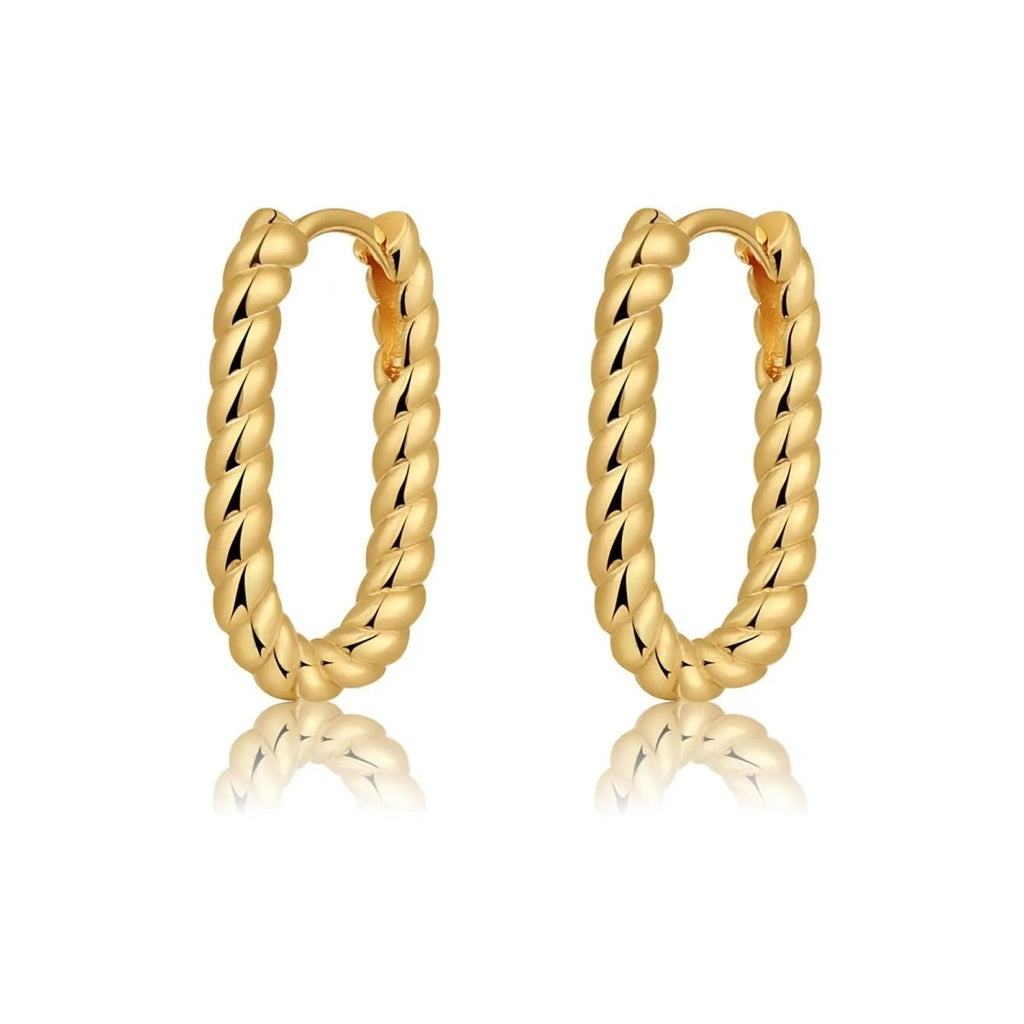 Gosfry Gold Twisted Rope Earrings - GOSFRY