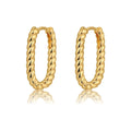 Gosfry Gold Twisted Rope Earrings - GOSFRY