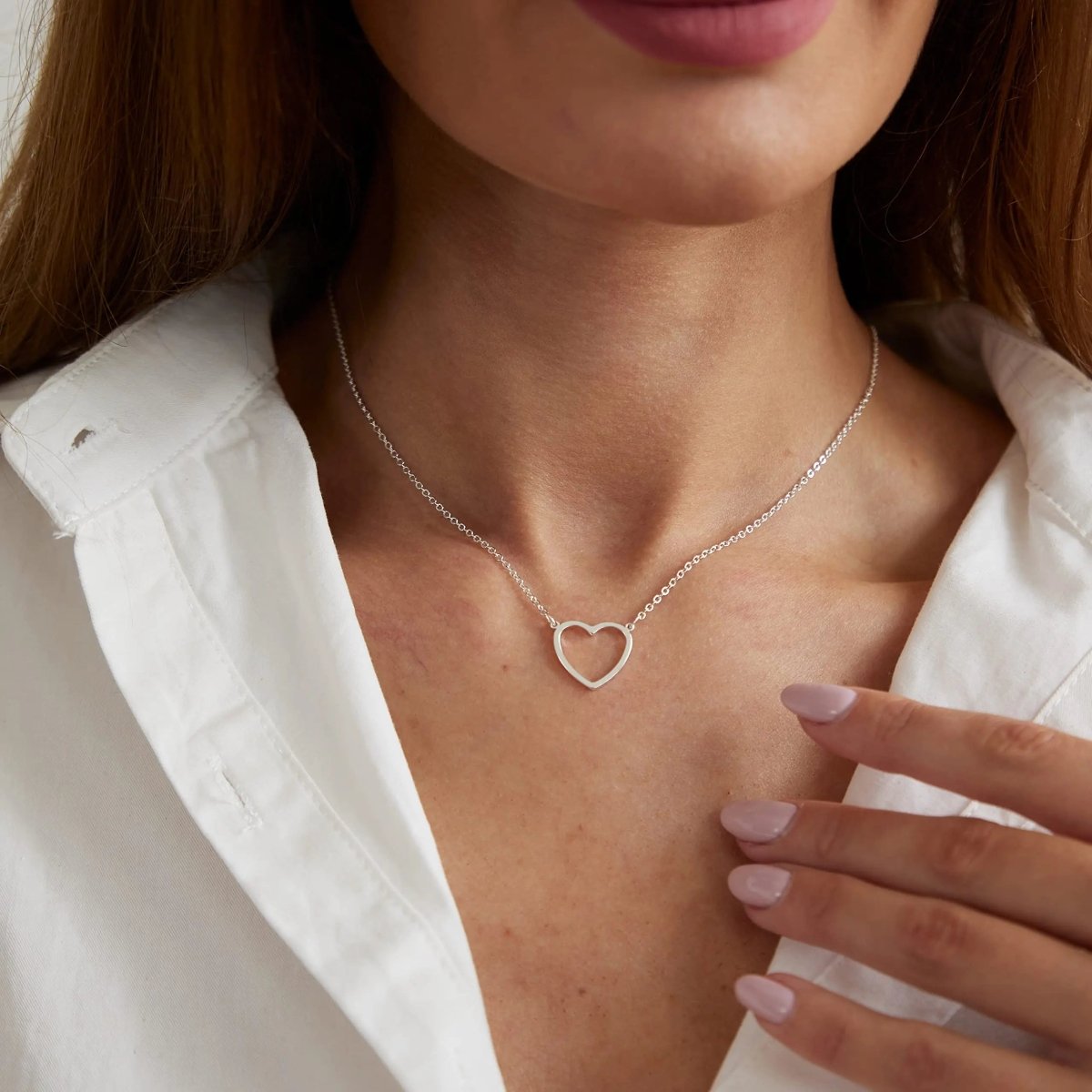 Gosfry Gold/Silver Hollow Heart Necklaces - GOSFRY