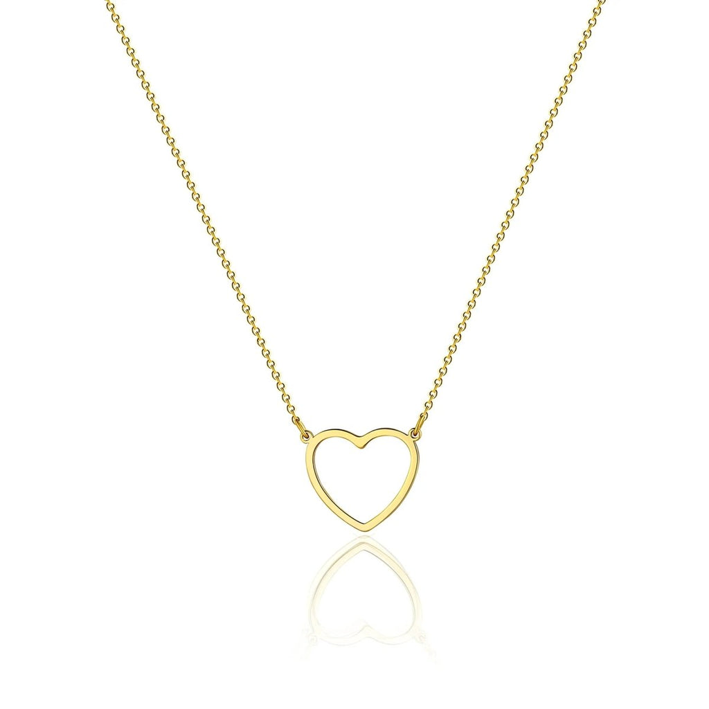 Gosfry Gold/Silver Hollow Heart Necklaces - GOSFRY