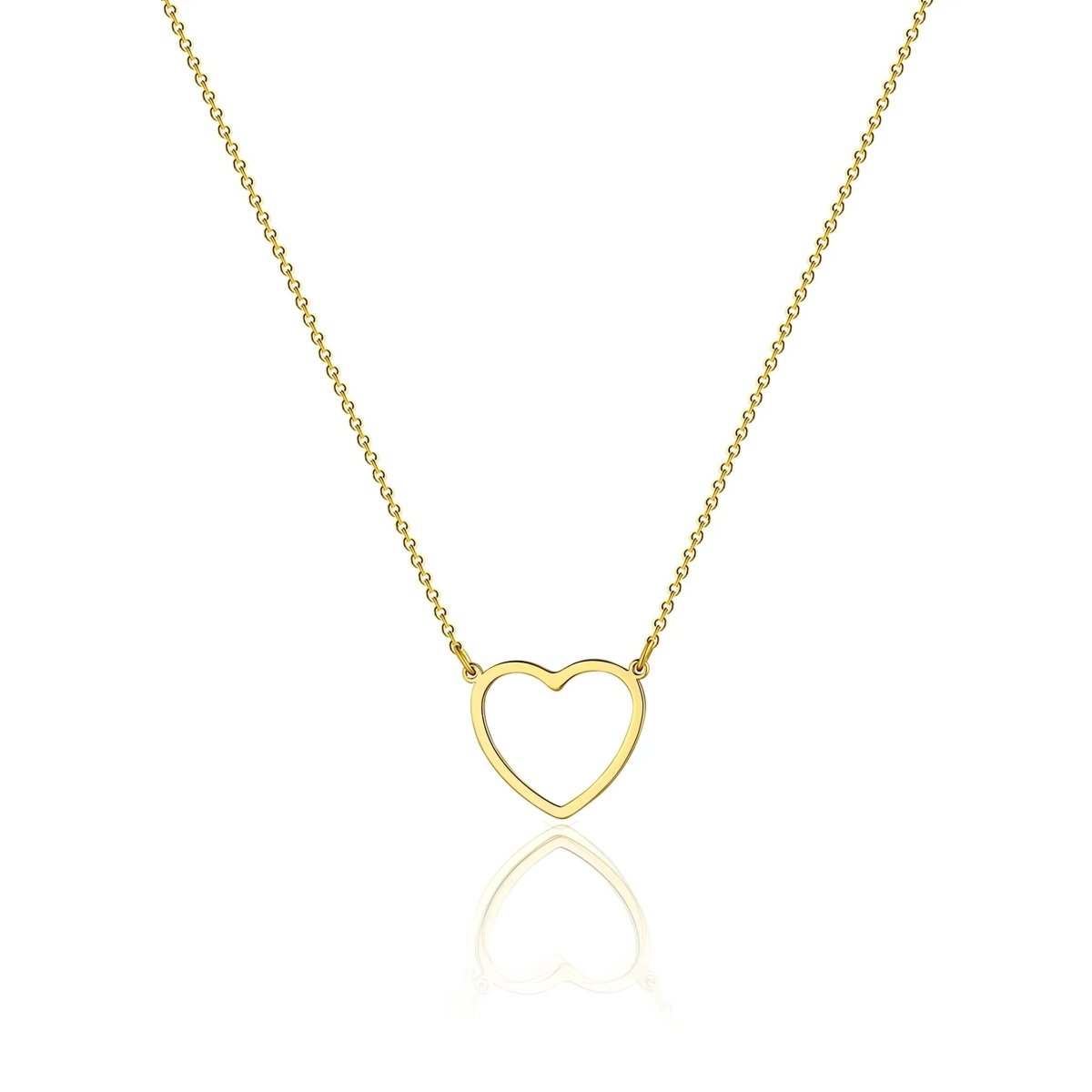 Gosfry Gold/Silver Hollow Heart Necklaces - GOSFRY
