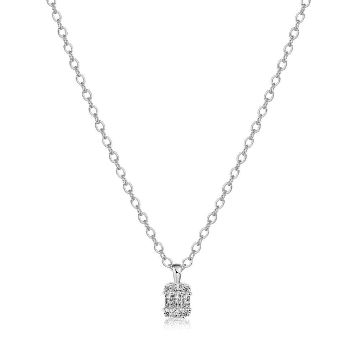 Gosfry Large Square Diamond Pendant Necklaces - GOSFRY