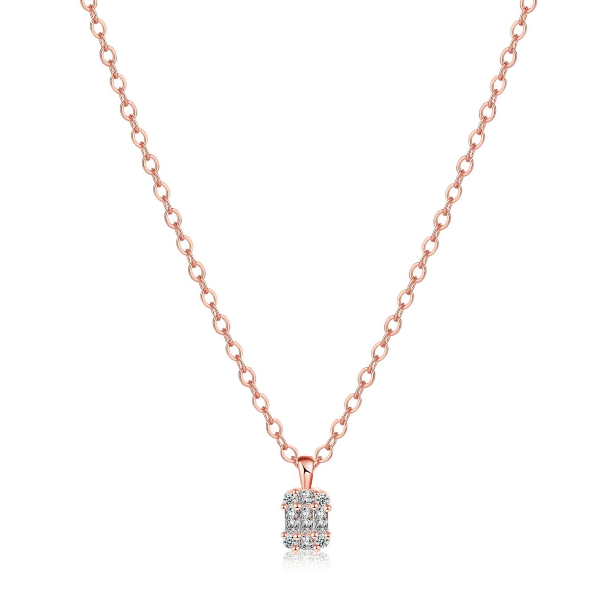 Gosfry Large Square Diamond Pendant Necklaces - GOSFRY
