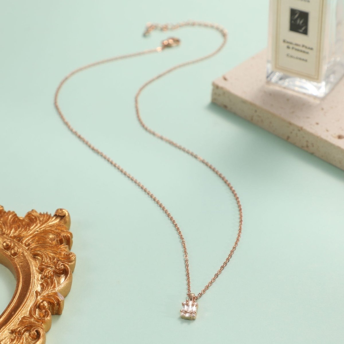 Gosfry Large Square Diamond Pendant Necklaces - GOSFRY