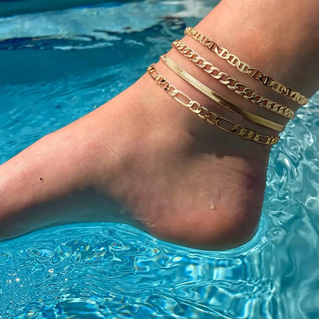 Gosfry Layered Ankle Bracelets - GOSFRY