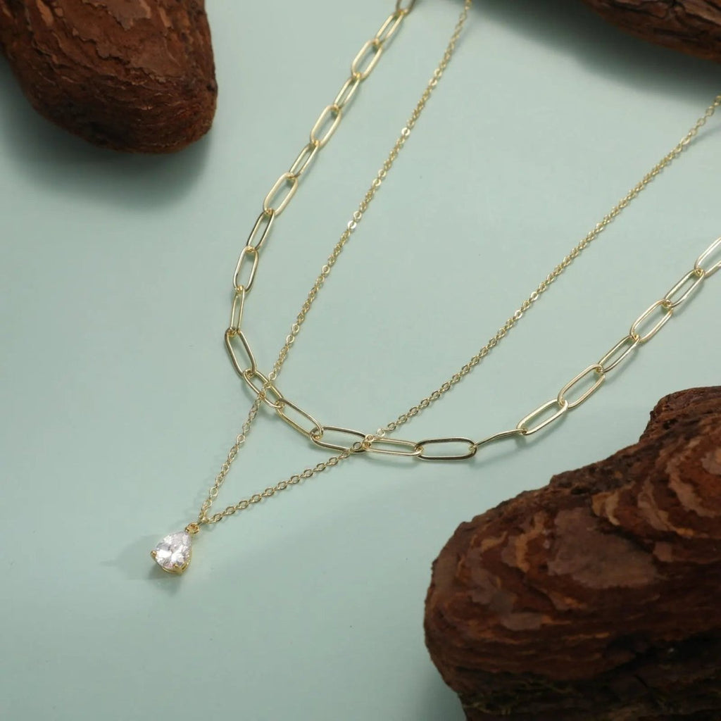 Gosfry Layered Diamond CZ Necklaces - GOSFRY