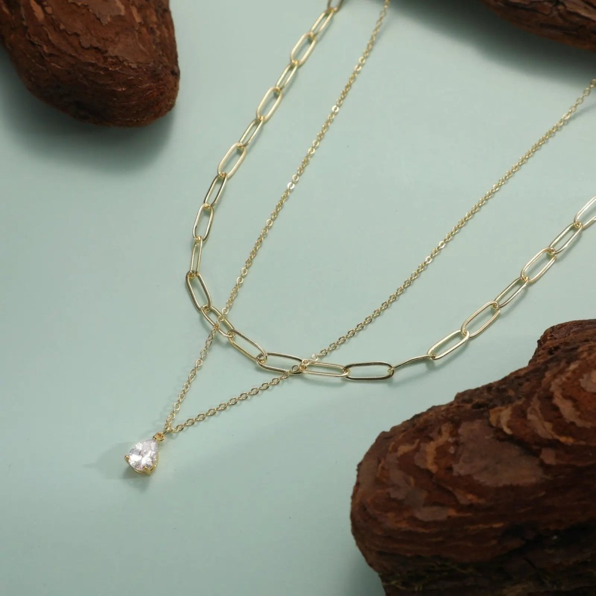 Gosfry Layered Diamond CZ Necklaces - GOSFRY