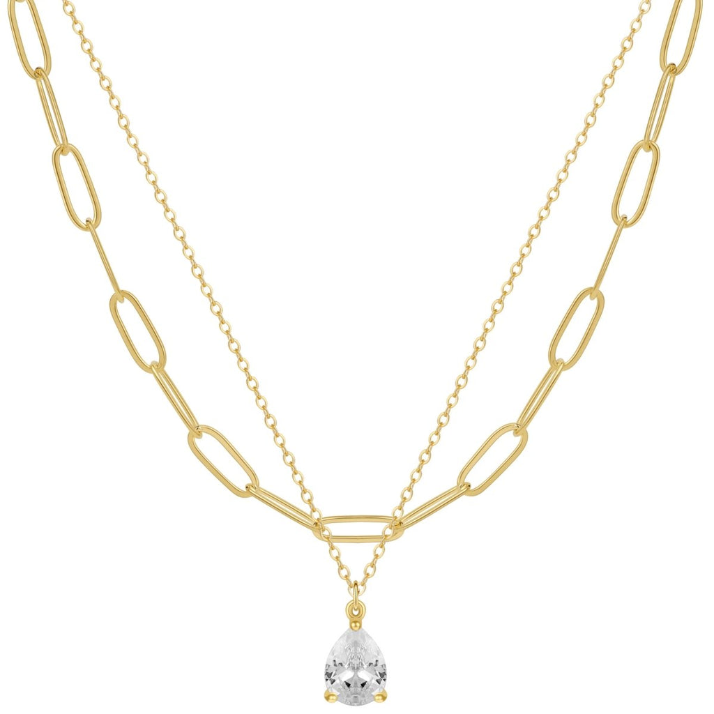 Gosfry Layered Diamond CZ Necklaces - GOSFRY