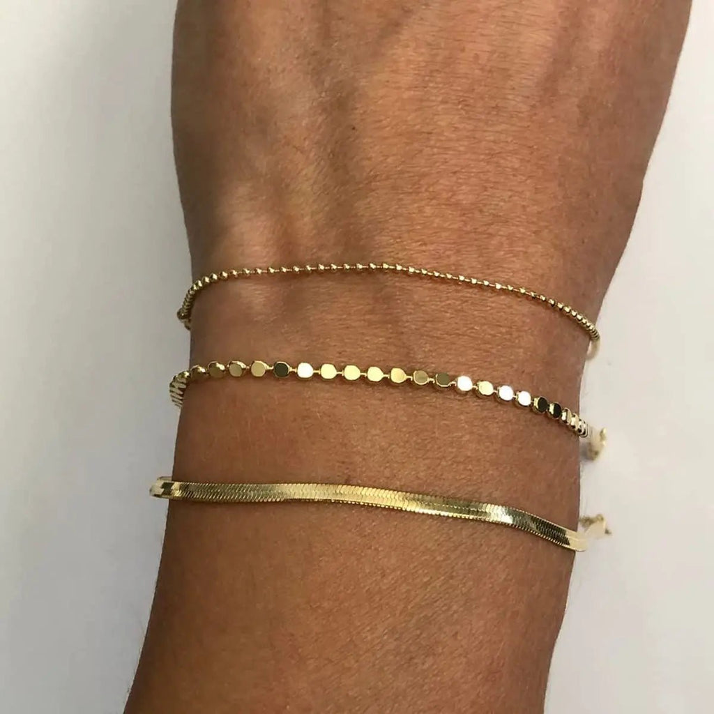 Gosfry Layered Gold Plated Dot Bracelets - GOSFRY