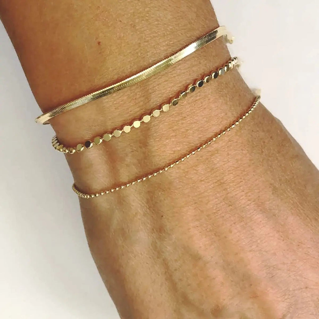 Gosfry Layered Gold Plated Dot Bracelets - GOSFRY